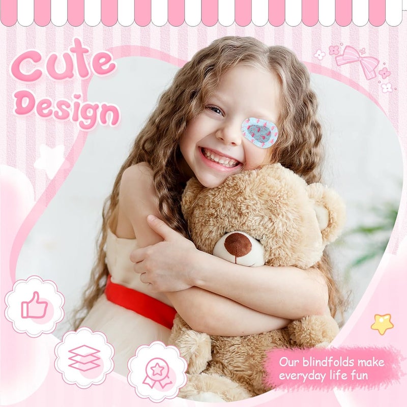 Copkim 40 Pcs Adhesive Eye Patches for Kids Girls Cute Toddler Eye Patch Bulk Colorful Breathable Lazy Patch Cartoon Adhesive Bandages for Children Baby Light Blocking, 20 Styles, 3 x 2 Inches - Image 5